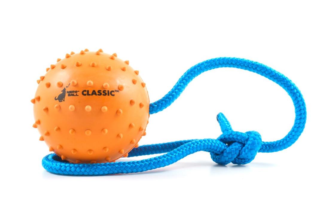 Classic TM - K-9 Ball On a Rope Reward and Exercise Rubber Ball - Fetch Ball