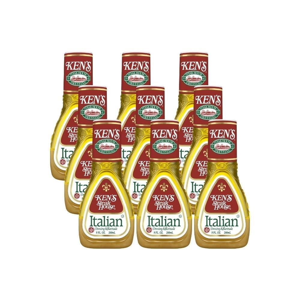 Ken's Steak House Italian Dressing & Marinade (9 Fl Oz, Pack of 9)