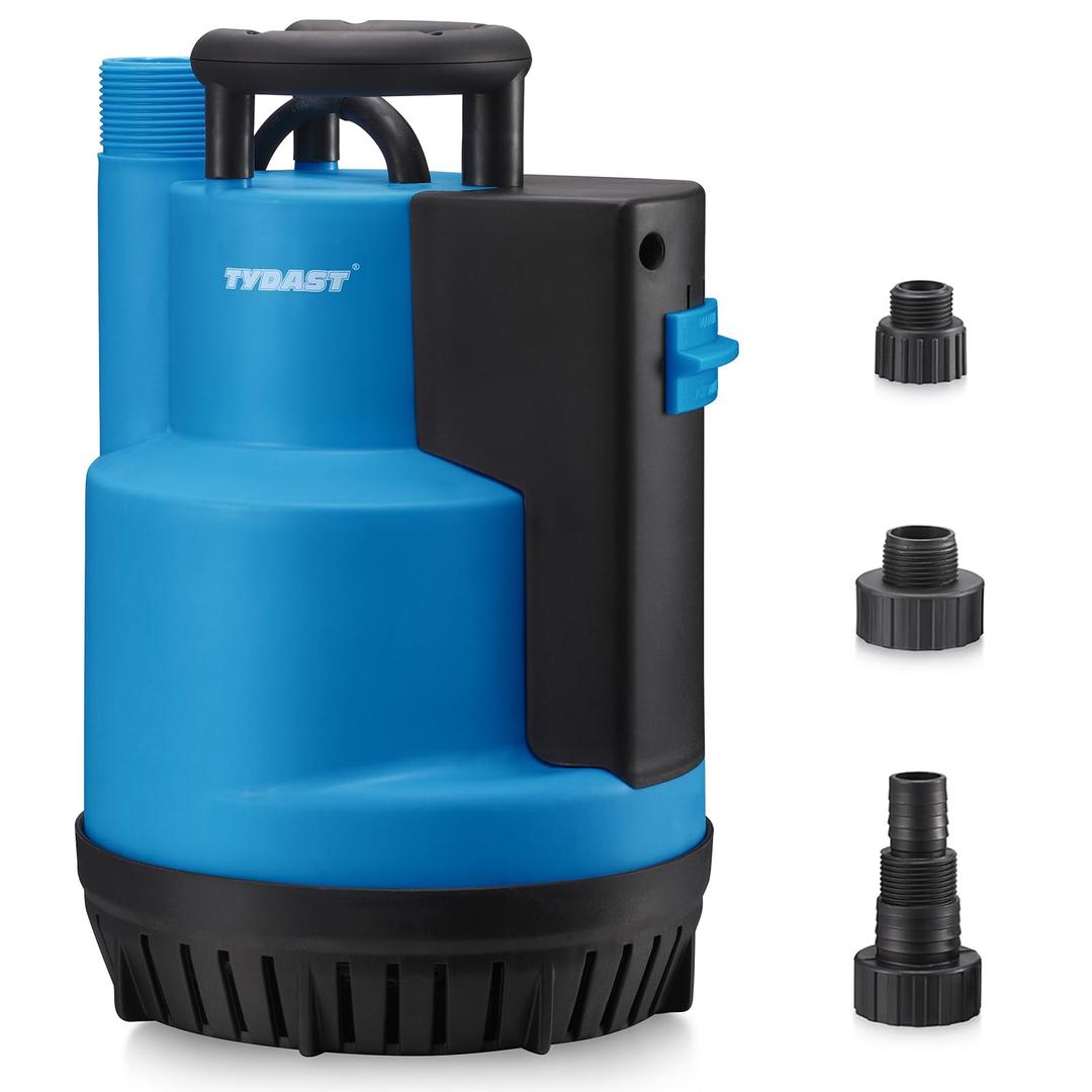 Submersible Water Pump 3/4HP 3100GPH, Portable Sump Pump, Utility Water Transfer with 16.4 Ft Cord for Pool Draining, Flood Basement, Garden Pond, Auto/Manual Control by Integrated Float Switch