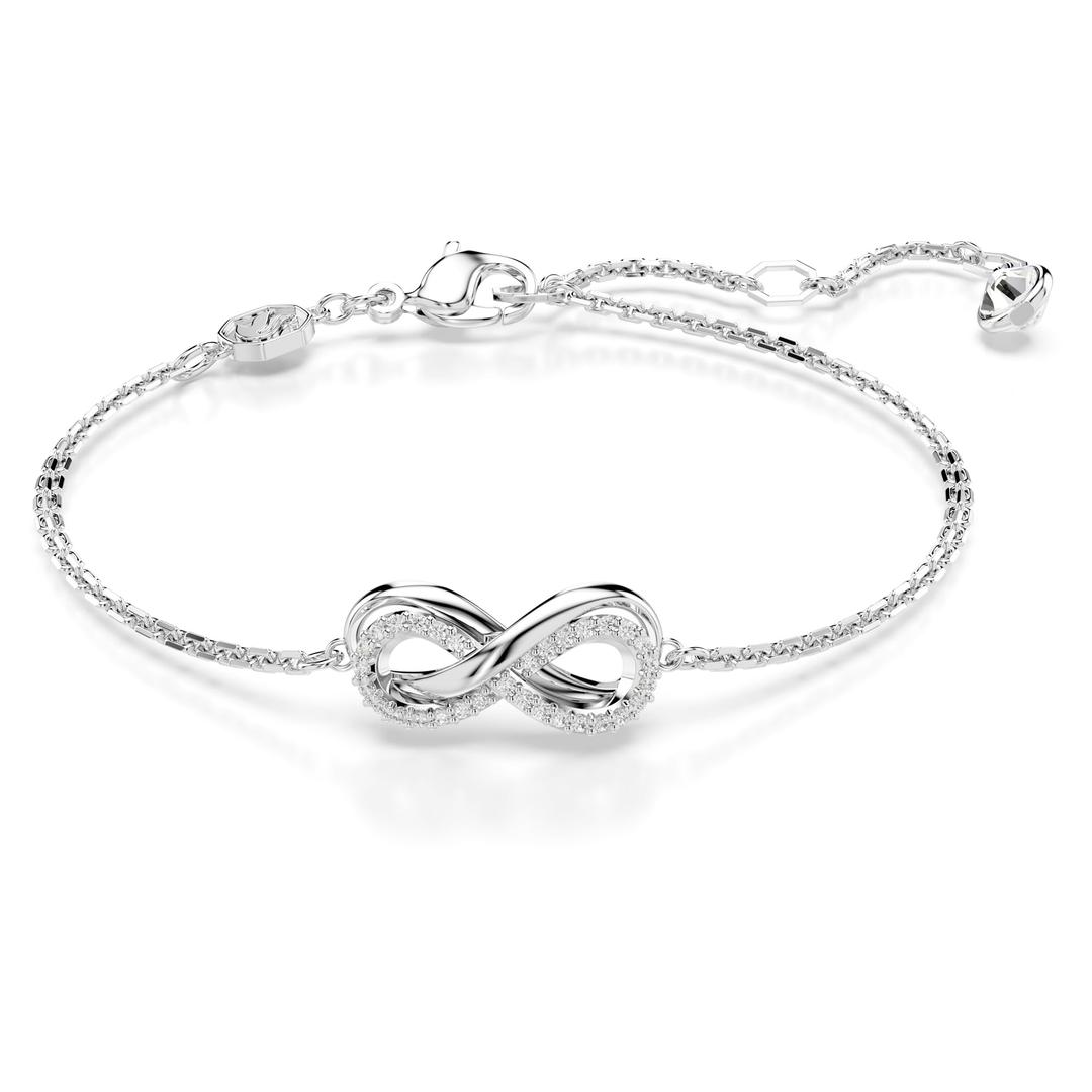 SWAROVSKIHyperbola Bracelet, Clear Infinity Motif Adorned with a Pavé of Crystals in a Rhodium-Finished Setting, Part of the Hyperbola Collection