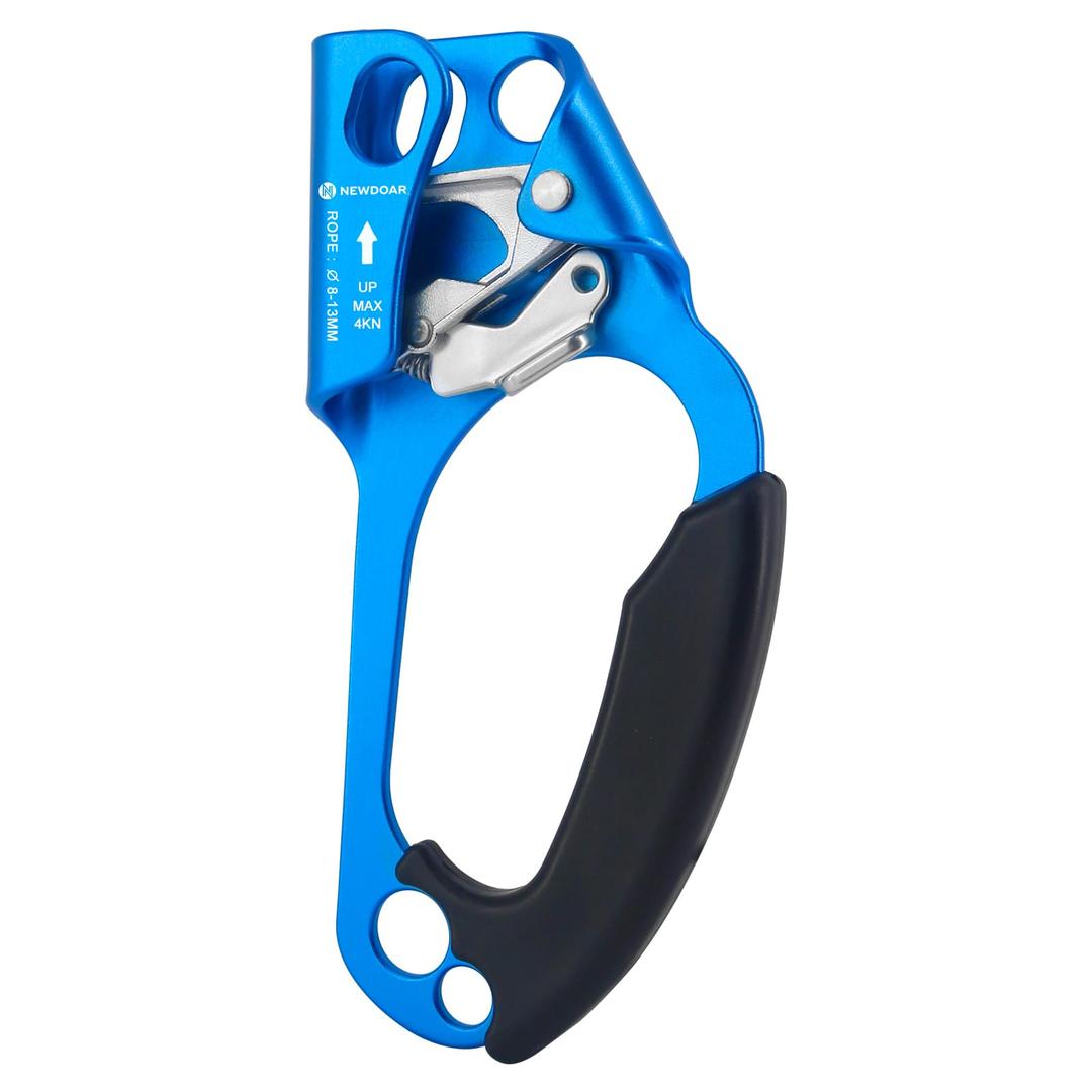 NewDoar UIAA & CE Certified Hand Ascender Rock Climbing Tree Arborist Rappelling Gear Equipment Rope Clamp for 8~13MM Rope