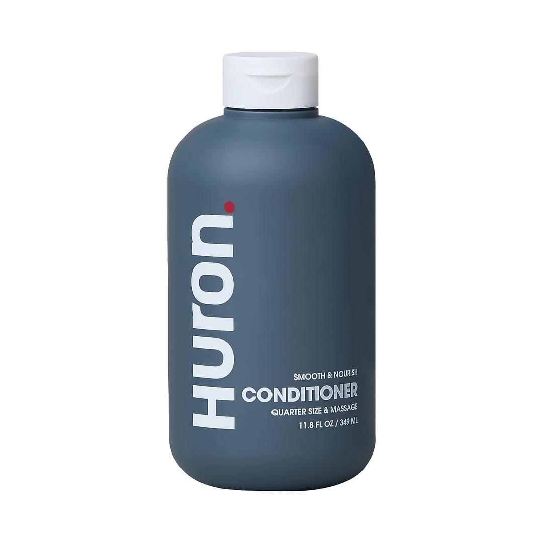 Huron Men’s Conditioner - Lightweight, Hydrating Conditioner - Eliminates Frizzy Hair, Moisturizes, & Restores Shine - Clean & Invigorating Scent - 100% Vegan Ingredients & Cruelty-Free - 11.8 Fl Oz