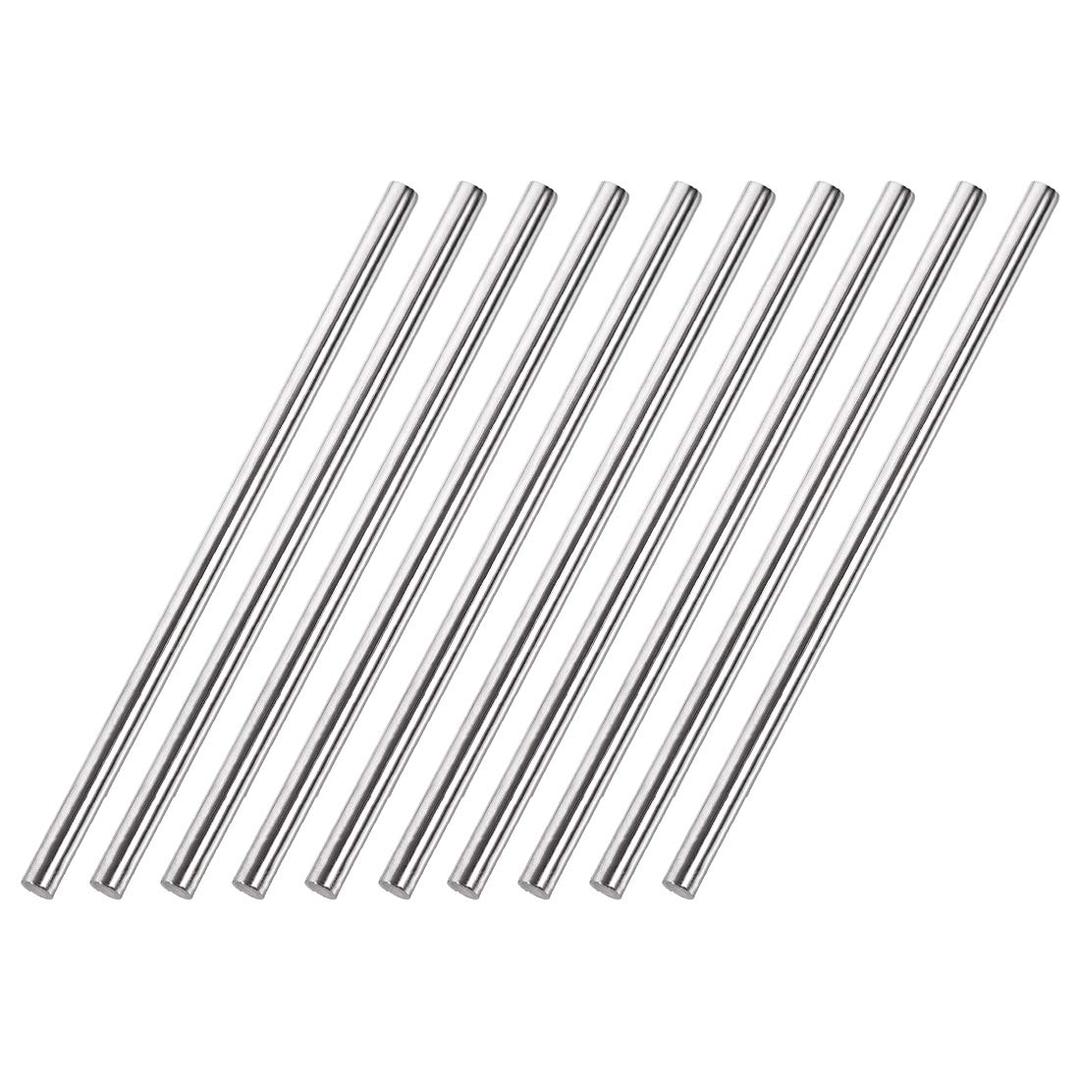 uxcell 5mm x 150mm 304 Stainless Steel Solid Round Rod for DIY Craft - 10pcs