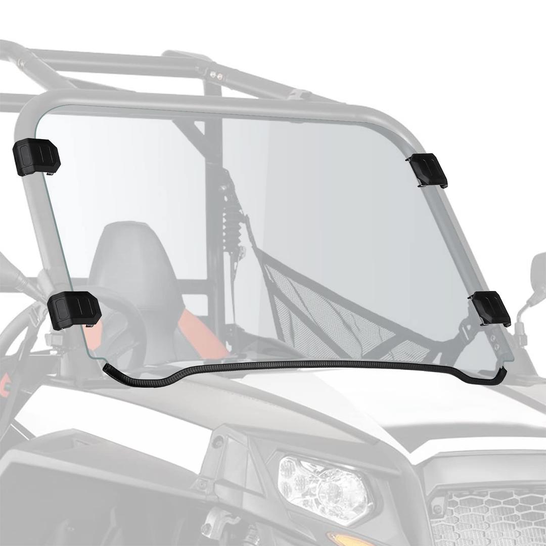 KEMIMOTOWindshield Compatible with Polaris RZR 800 / S 800/4 800/900 / 4 900 / RZR 570 2008-2018 Front Full Windscreen Polycarbonate Dustproof Transparent Clear vision Windshield