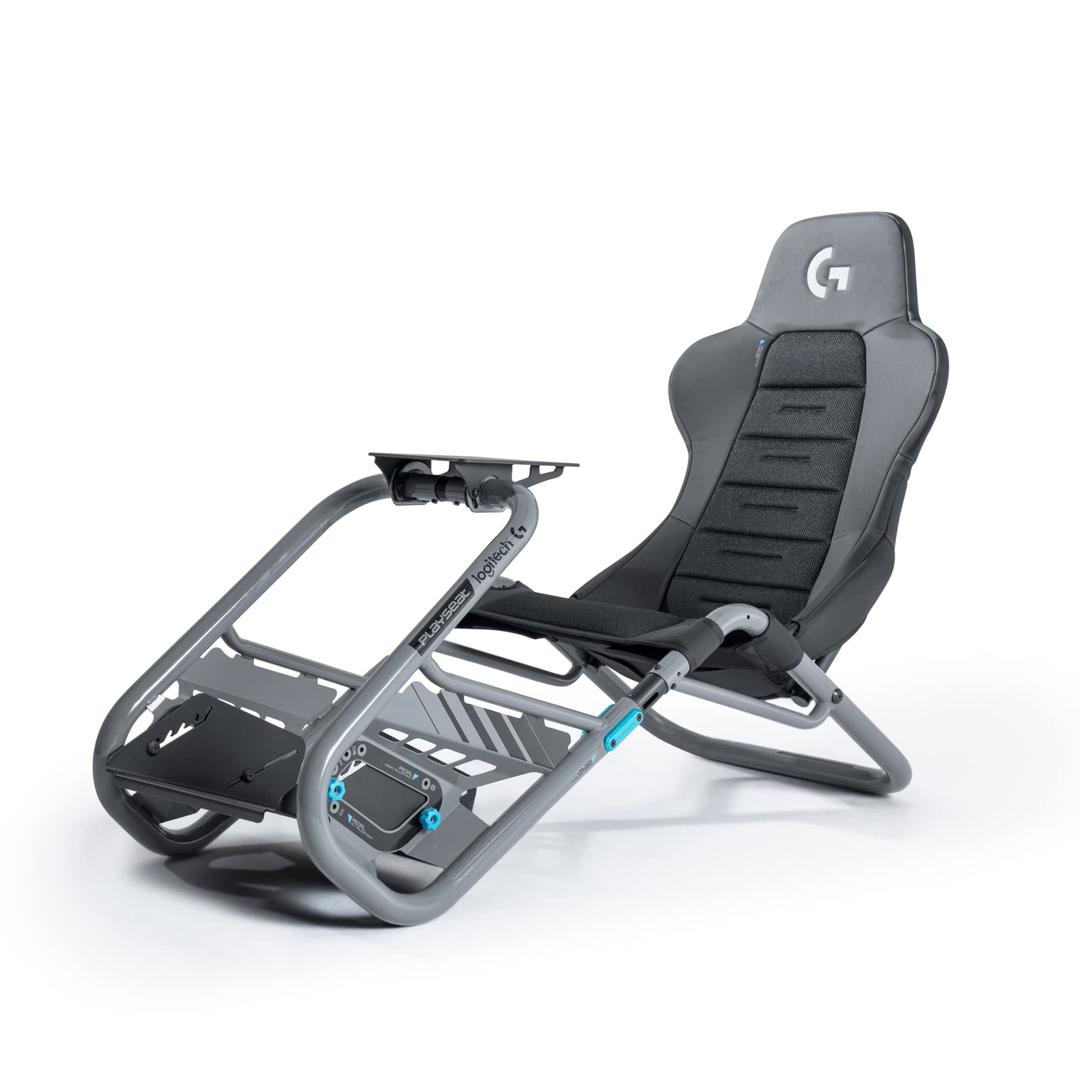 PlayseatTrophy - Logitech G Edition Sim Racing Cockpit | Fully Adjustable | Supports all Direct Drive Steering Wheels | Lightweight & Robust | Absolute Comfort ActiFit