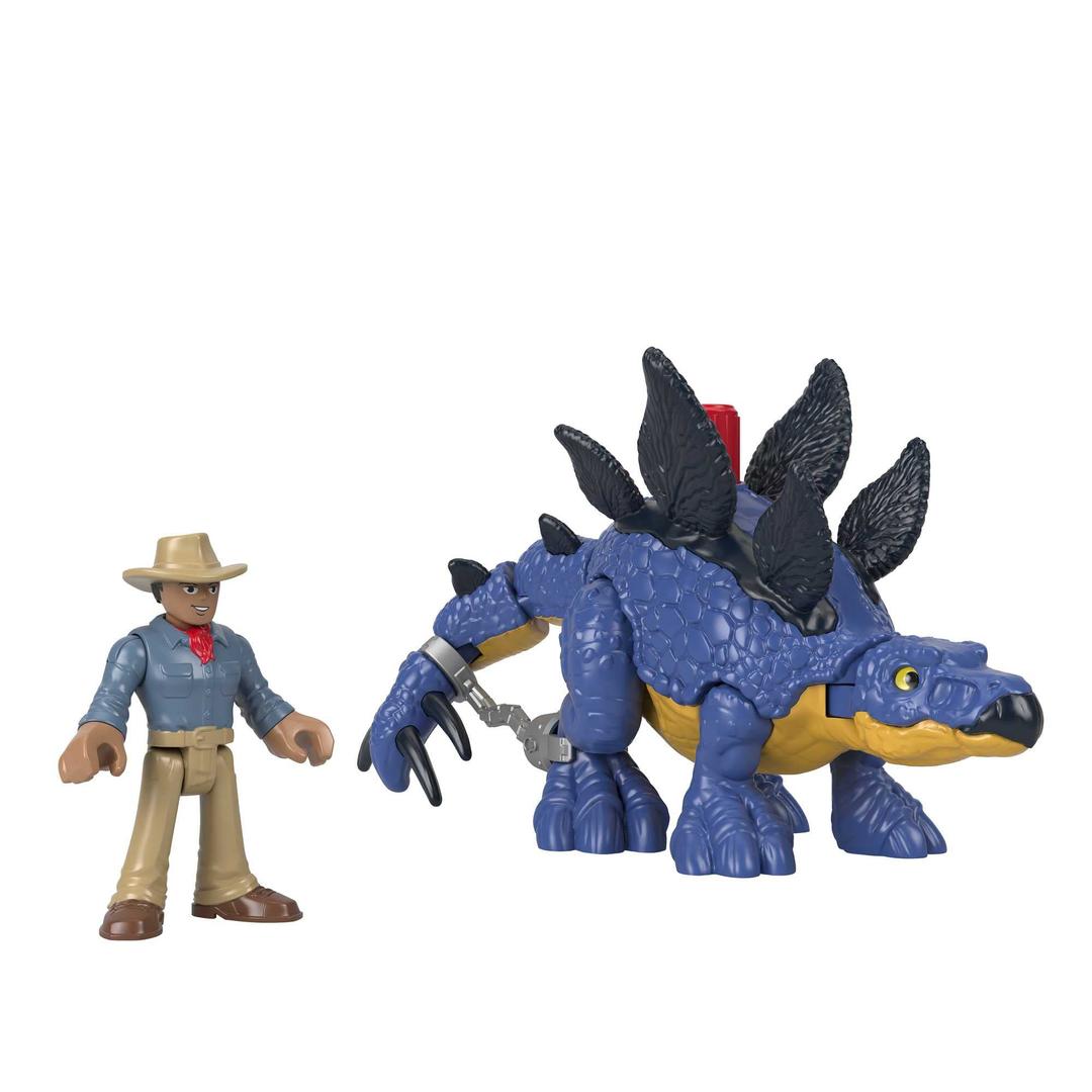 Fisher-PriceImaginext Jurassic World Dinosaur Toy Stegosaurus & Dr. Alan Grant Figure Set for Pretend Play Preschool Kids Ages 3+ Years