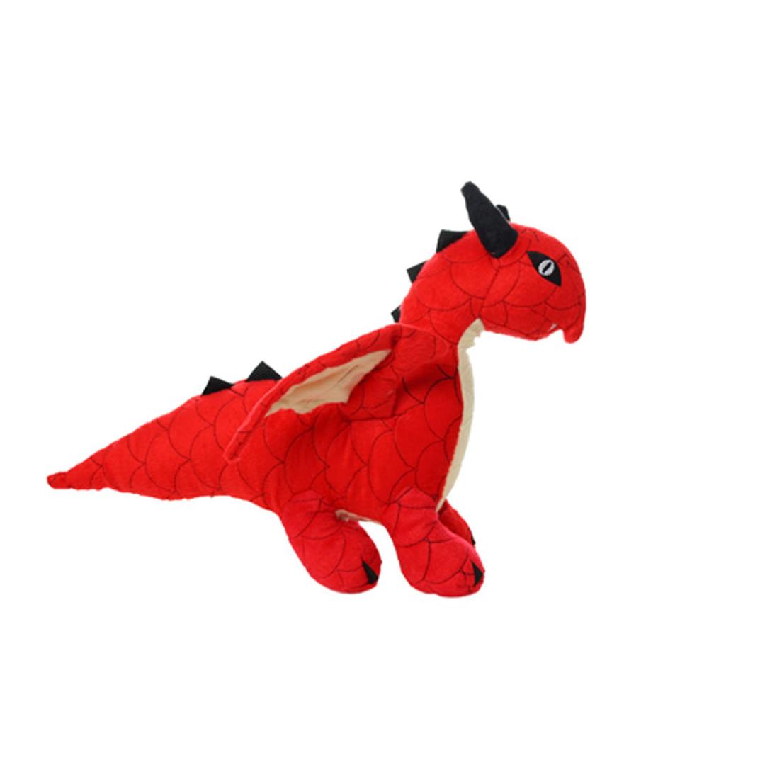 MIGHTY- Red Dragon- Squeaker-Multiple Layers. Made Durable, Strong & Tough. Interactive Play (Tug, Toss & Fetch). Machine Washable & Floats