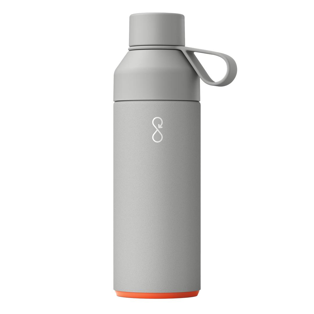 Ocean Bottle - Recycled Stainless Steel Drinks Reusable Water Bottle - Eco-Friendly & Reusable - Rock Grey - 34 oz