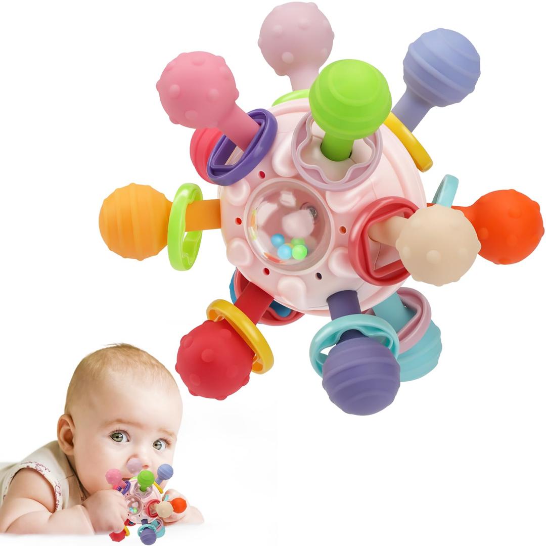 TOHIBEE Baby Montessori Sensory Toys for 0-6 6-12 Months, Food Grade Teething Toys for Babies 0 3 6 9 12 18 Months, Newborn Infant Learning Developmental Toys Gifts for 1 2 Year Old Boys Girls