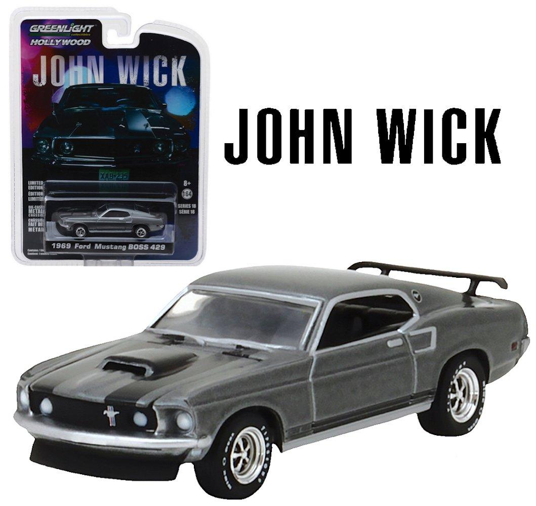 Greenlight 1/64 Hollywood Series 18 John Wick Movie (2014) 1969 Ford Mustang Boss 429 Die Cast Vehicle