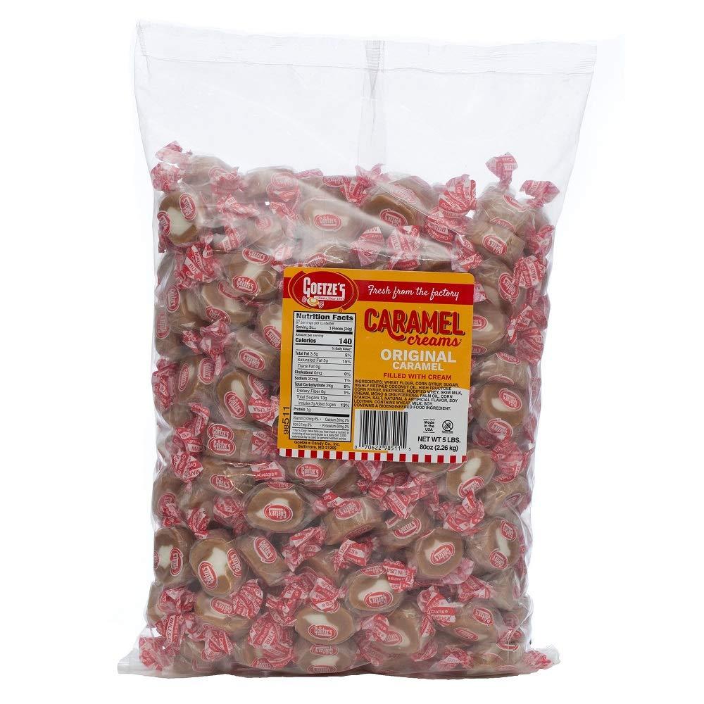 Goetze'sCandy Vanilla Caramel Creams - 10 Pound Bag (160 Ounces) - Fresh from the Factory