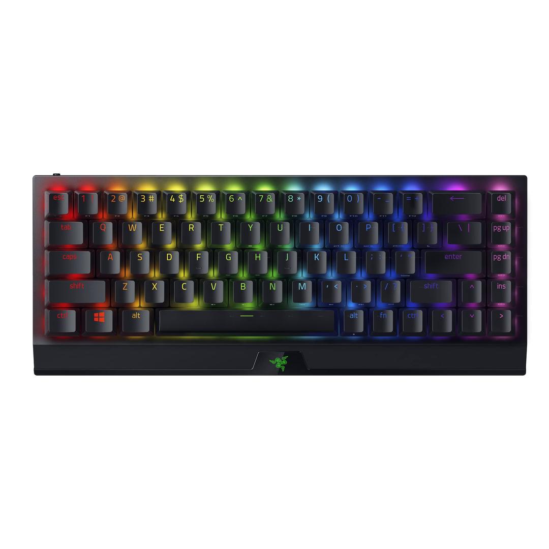 RazerBlackWidow V3 Mini HyperSpeed 65% Wireless Mechanical Gaming Keyboard: HyperSpeed Wireless Technology - Green Mechanical Switches- Tactile & Clicky - Doubleshot ABS keycaps - 200Hrs Battery Life