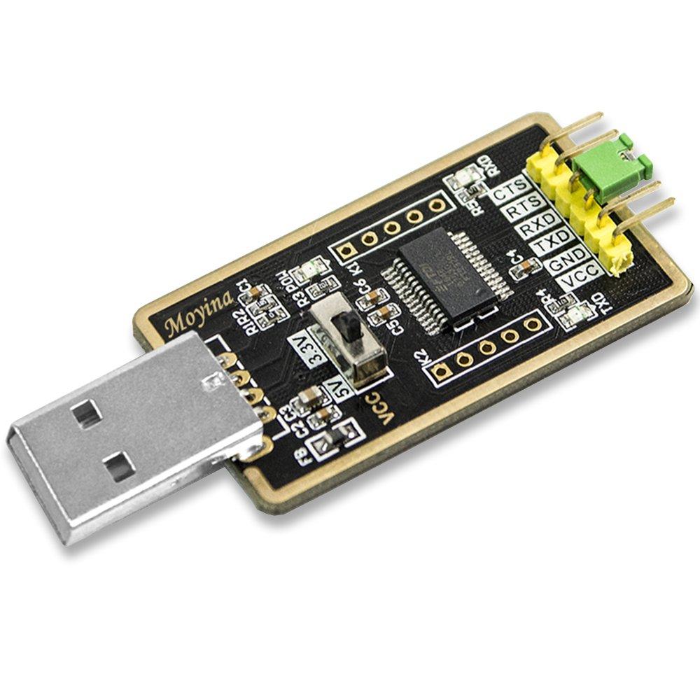 USB to TTL Adapter, USB to Serial Converter for Development Projects - Featuring Genuine FTDI USB UART IC ‘FT232RL’