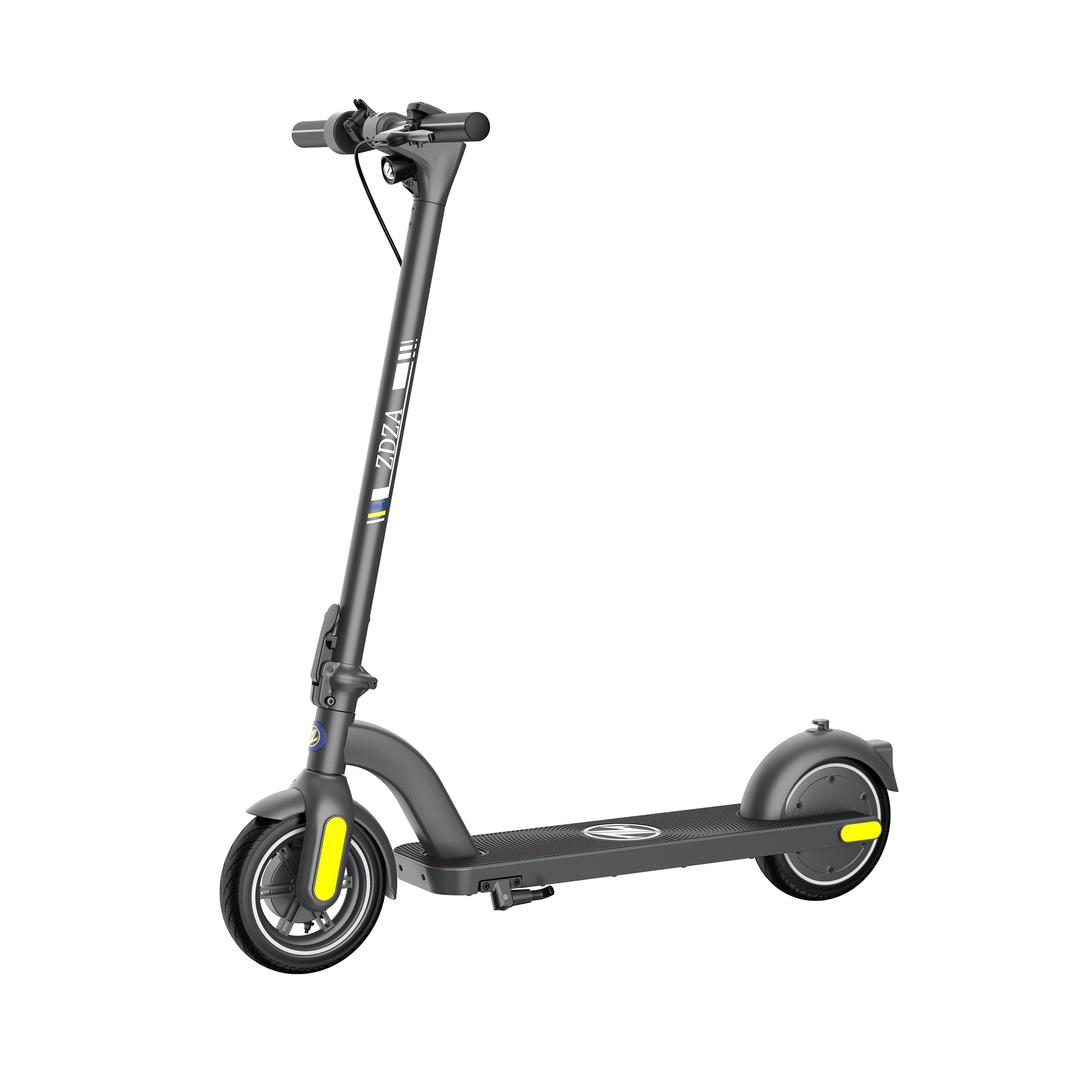 Electric Scooter ZD01, 500W Peak Motor & 19 MPH Electric Scooter Adults, 12-15 Mi Range Electric Kick Scooters, 8.5" Solid Tires, E-Lock & E-Horn, Lightweight Foldable Electric Scooter for Commuter