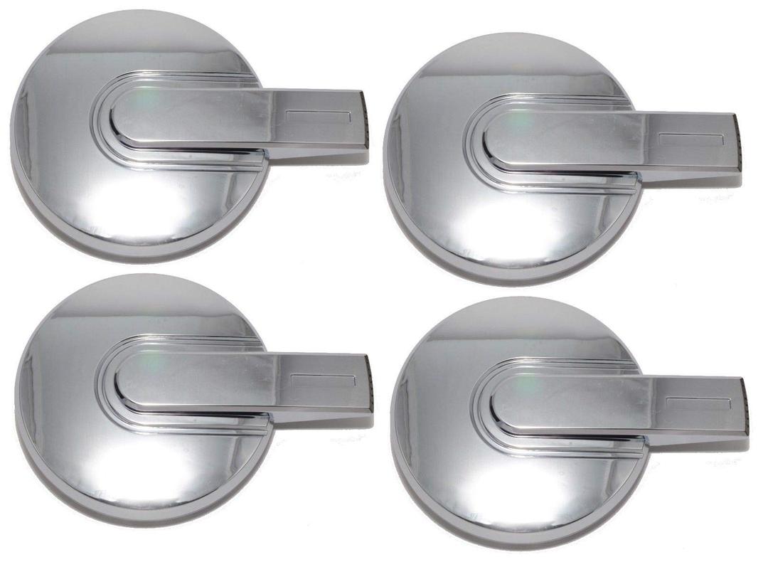 Set of 4 New 16 inch Wheel Hub Chrome Center Caps with Chrome Bar Replacement for 2006-2010 Hummer H3