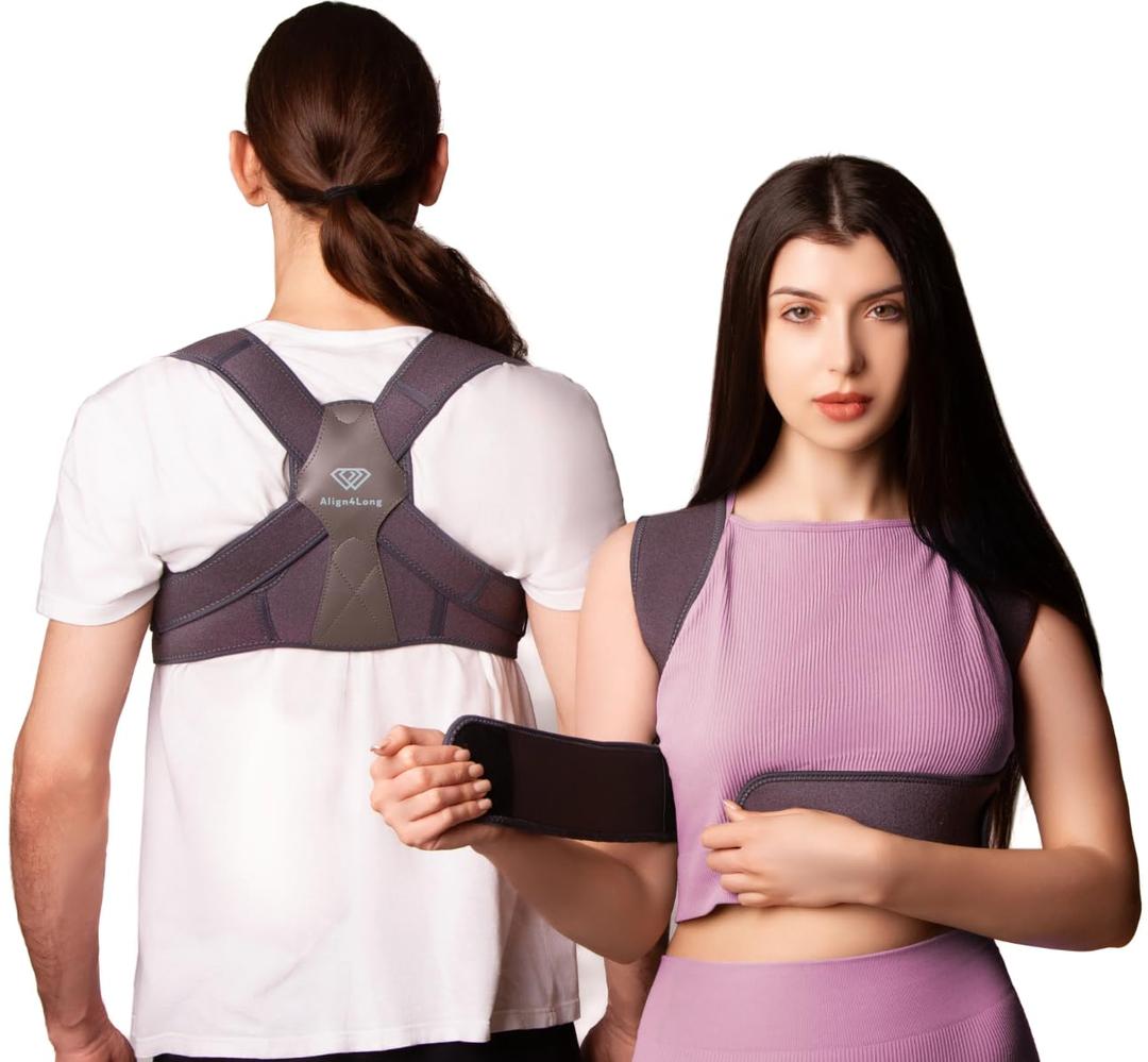 Posture Corrector for Women and Men, Adjustable Straightener/Upper Back Brace for Pain Relief of Neck, Shoulder, and Clavicle, Back Brace for Posture Support and Spine Alignment