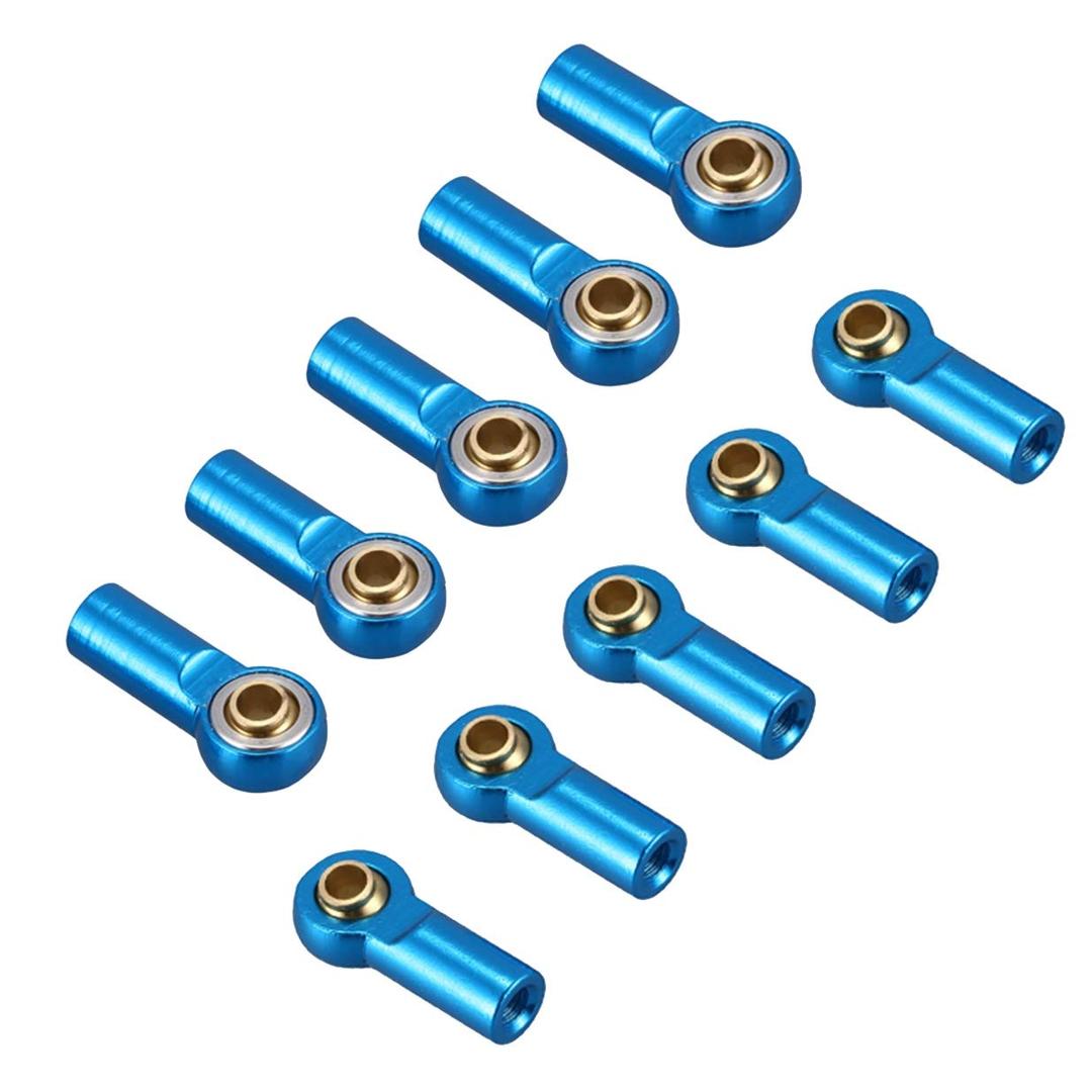 10PCS ShareGoo Aluminum M3 Tie Rod End Ball Joint Link Ball Head Holder Compatible with Tamiya HSP Traxxas Axial SCX10 1/10 RC Car Truck Buggy Crawler