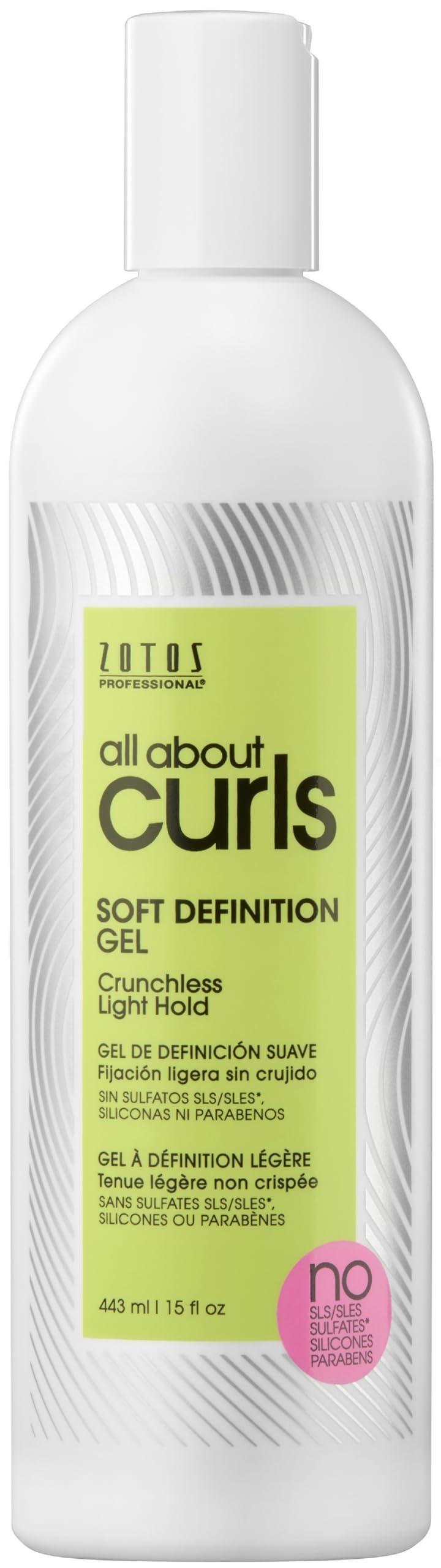 All About Curls Soft Definition Gel | Crunchless Light Hold | Define, Moisturize, De-Frizz | All Curly Hair Types