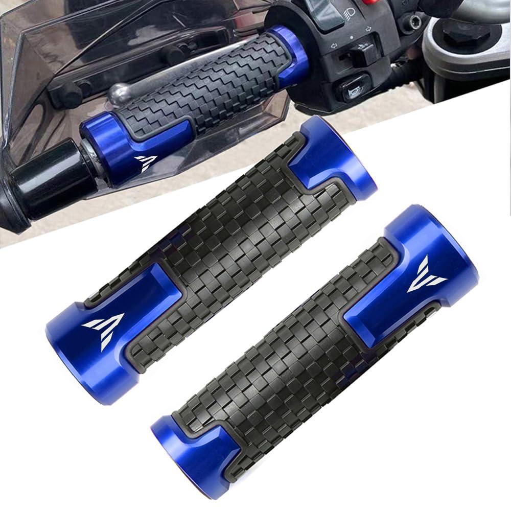 Universale Handlebar Grips 22mm 7/8" for MT-01 MT-03 MT-07 MT-09 MT-10 MT-125 FZ01 FZ03 FZ07 FZ09 FZ10 2000-2024 (Blue)