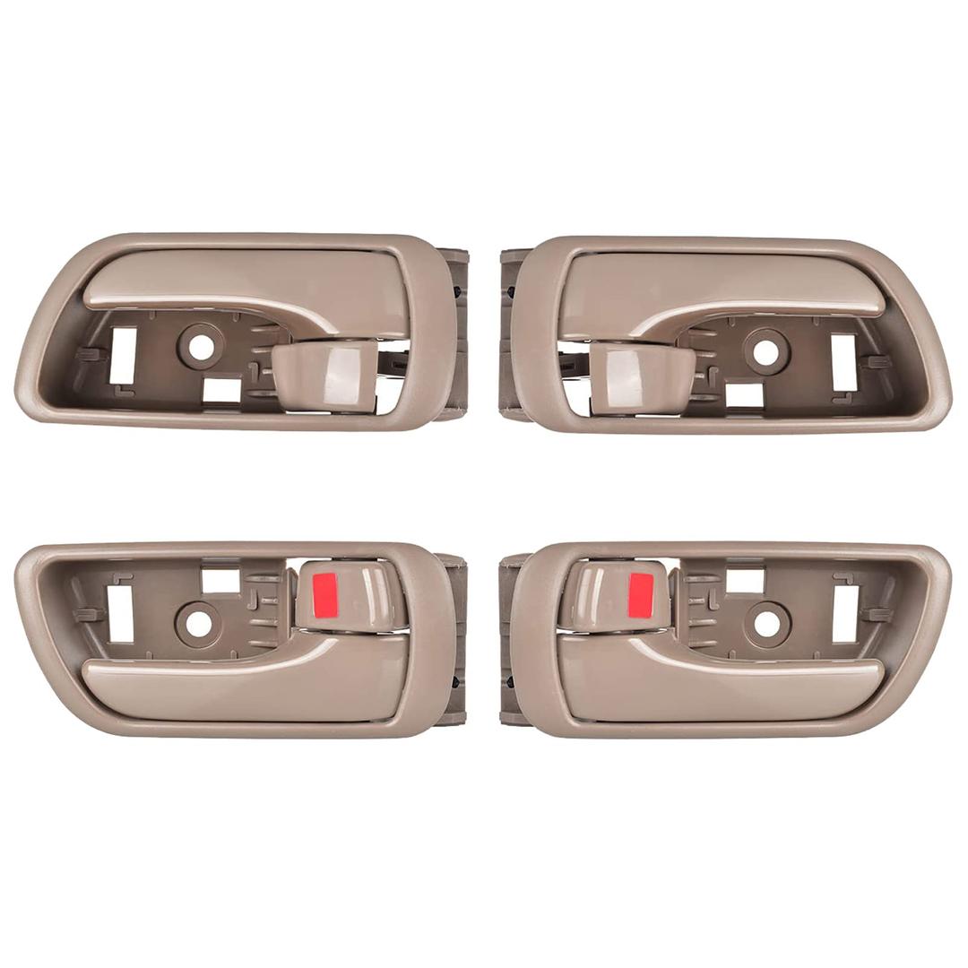 4Pcs Interior Inside Door Handles Replacements for Toyota Camry 2002 2003 2004 2005 2006 Inner Door Handle Front/Rear Driver & Passenger Side Beige