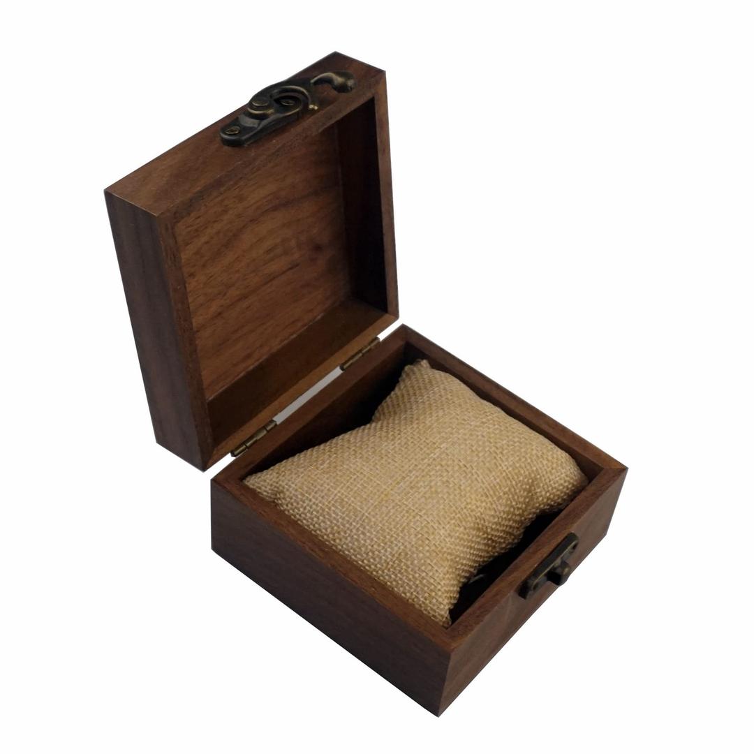 Walnut Wood Box for Crafts, Jewelry Box and watch box Wooden Keepsake Box Gift (Walnut)