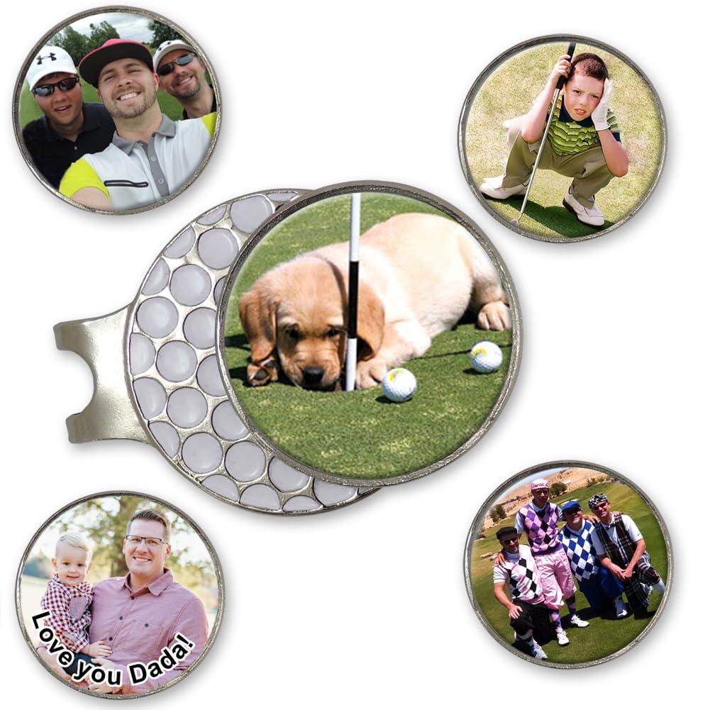 Indiana Metal Craft Golf Ball Marker Magnetic Hat Clip with Personalized Photo or Logo (1 x 1.25 Inches)