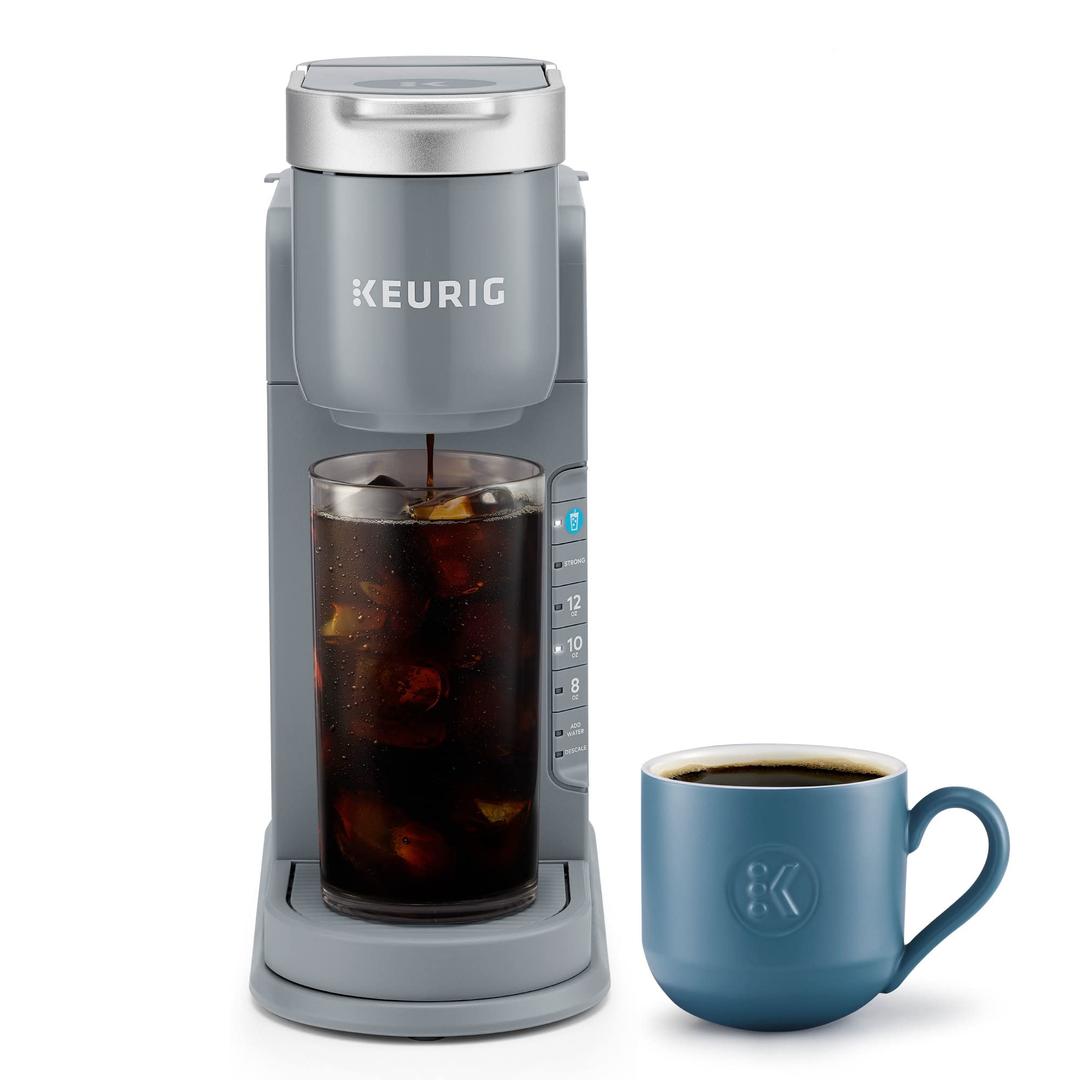 KeurigK-Iced Coffee Maker, Single Serve K-Cup Pod Iced Coffee Maker, With Hot and Cold Coffee Capabilities, Brews Any K-Cup Pod, Gray