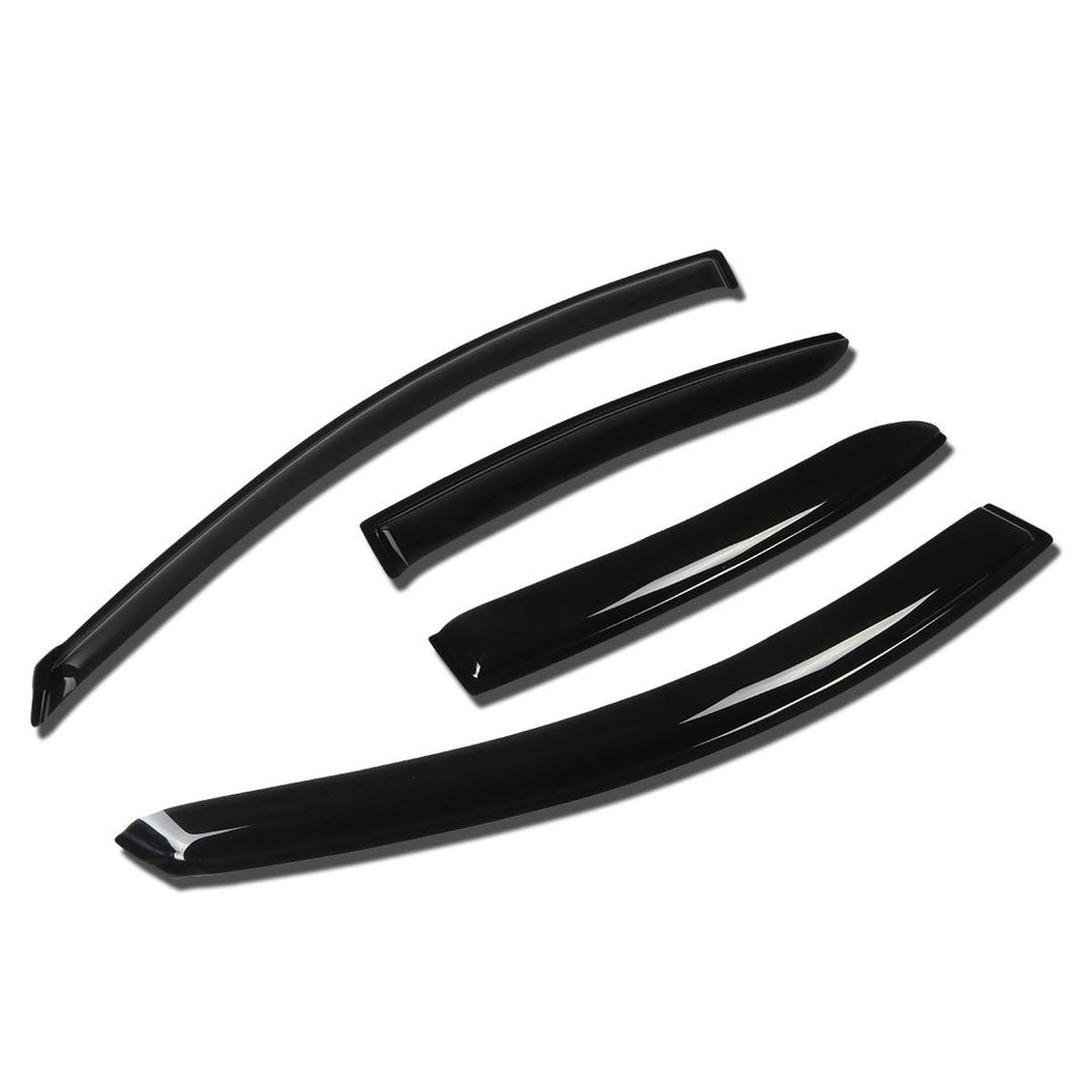 Compatible with Mazda 3 4DR 4pcs Tape-On Window Visor Deflector Rain Guard