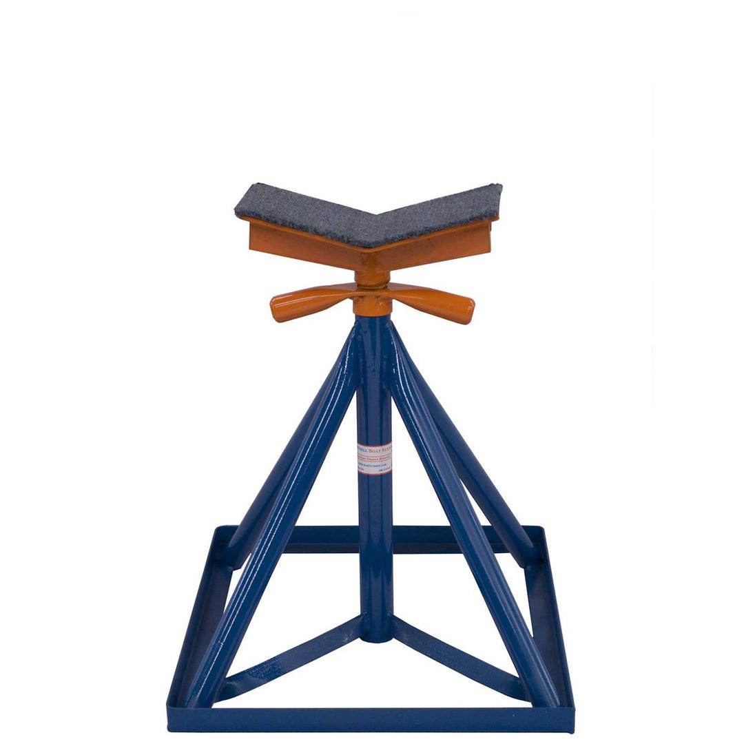 BrownellBoat Stands KS1 Stackable V-Top Boat Keel Stand - Adjustable 20" to 32" (51-81 cm), Blue