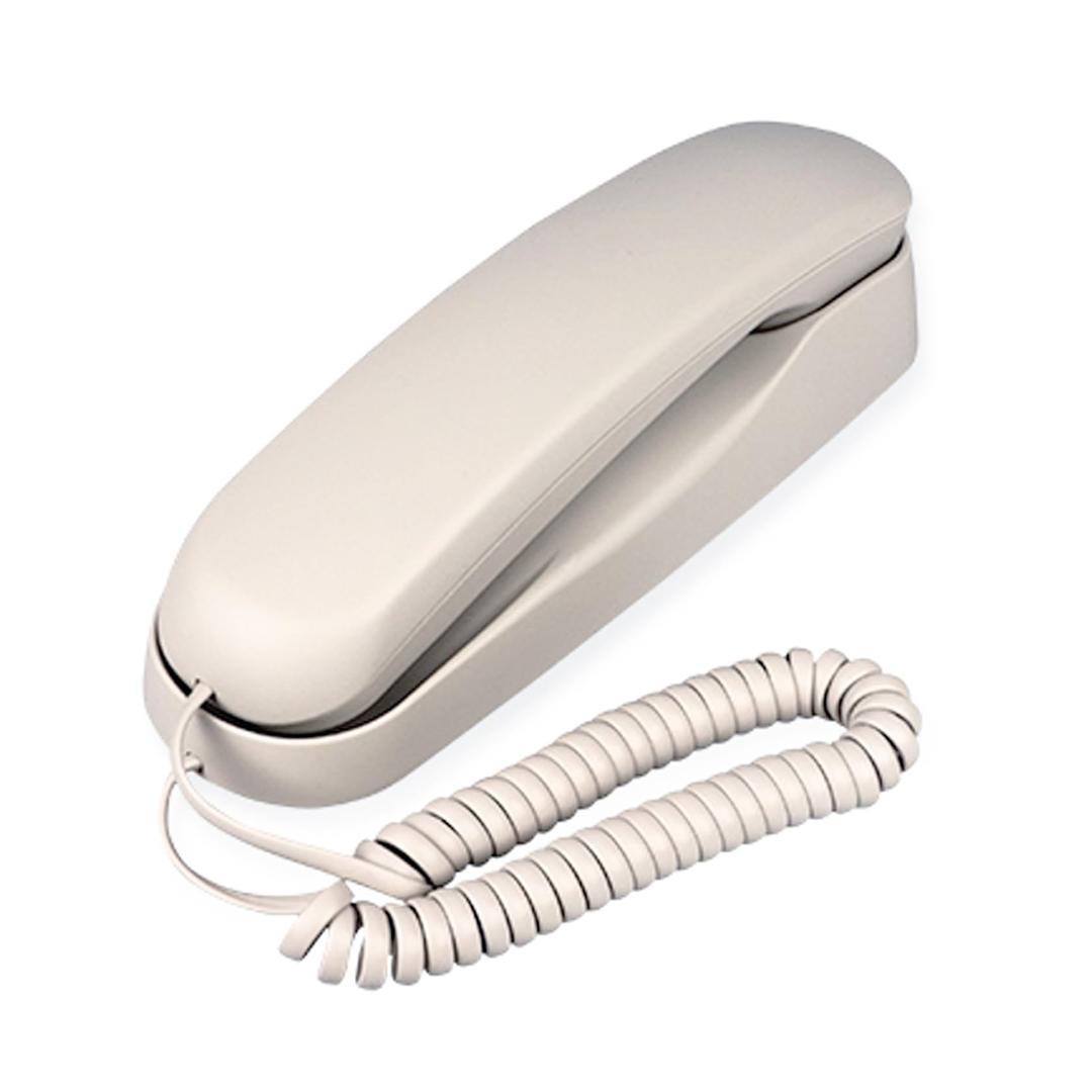 Corded White Wall Phone, TelPal Small Analog Wall Telephone for Seniors Home, Single Line Trimline Landline Phones, No AC Power or Battery Required