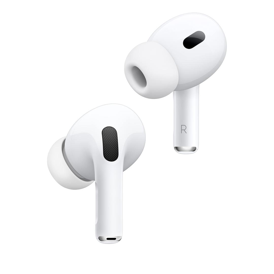 AppleAirPods Pro (2nd Gen) Wireless Earbuds, Up to 2X More Active Noise Cancelling, Adaptive Transparency, Personalized Spatial Audio MagSafe Charging Case (Lightning) Bluetooth Headphones for iPhone