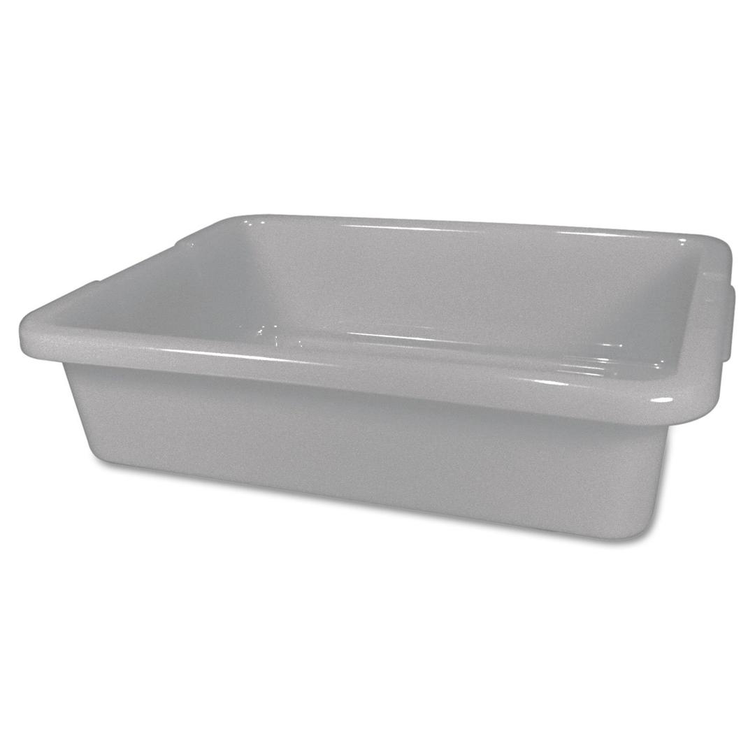 Rubbermaid Commercial 3349 4-5/8-Gallon Capacity, 20" Length x 15" Width x 5" Height, Gray Color, High-Density Polyethylene Bus and Utility Box