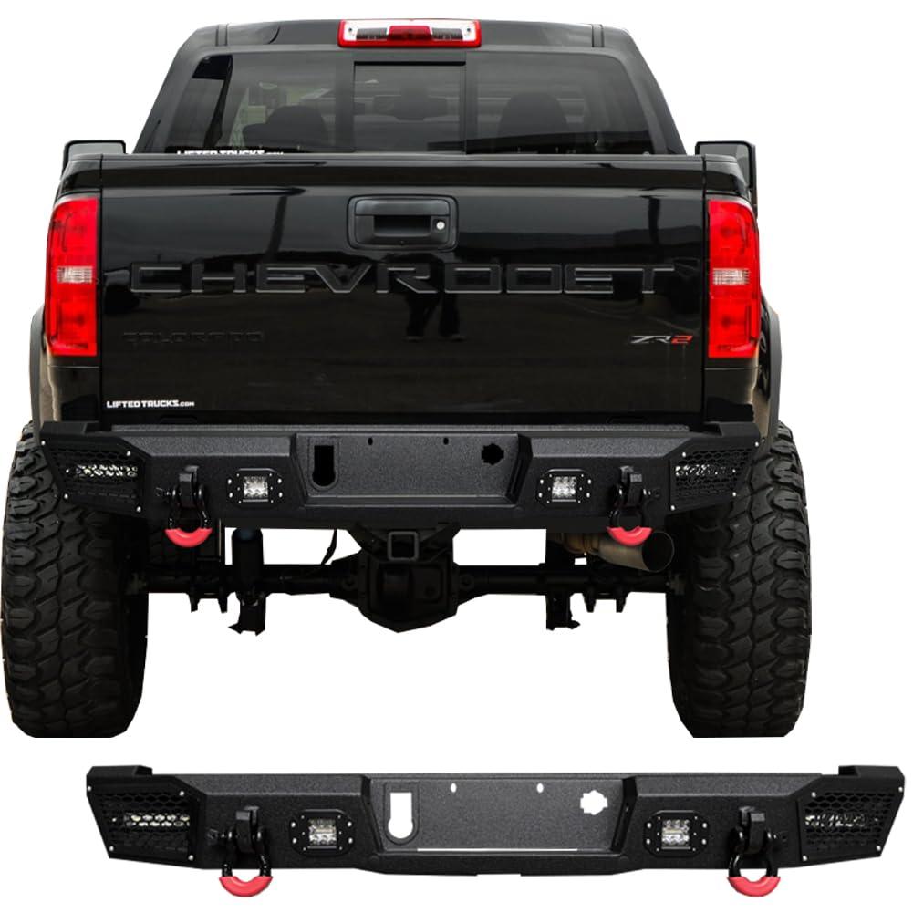 VIJAY Rear Bumper Compatible with 2015-2022 GMC Canyon and 2015-2022 Chevy Colorado