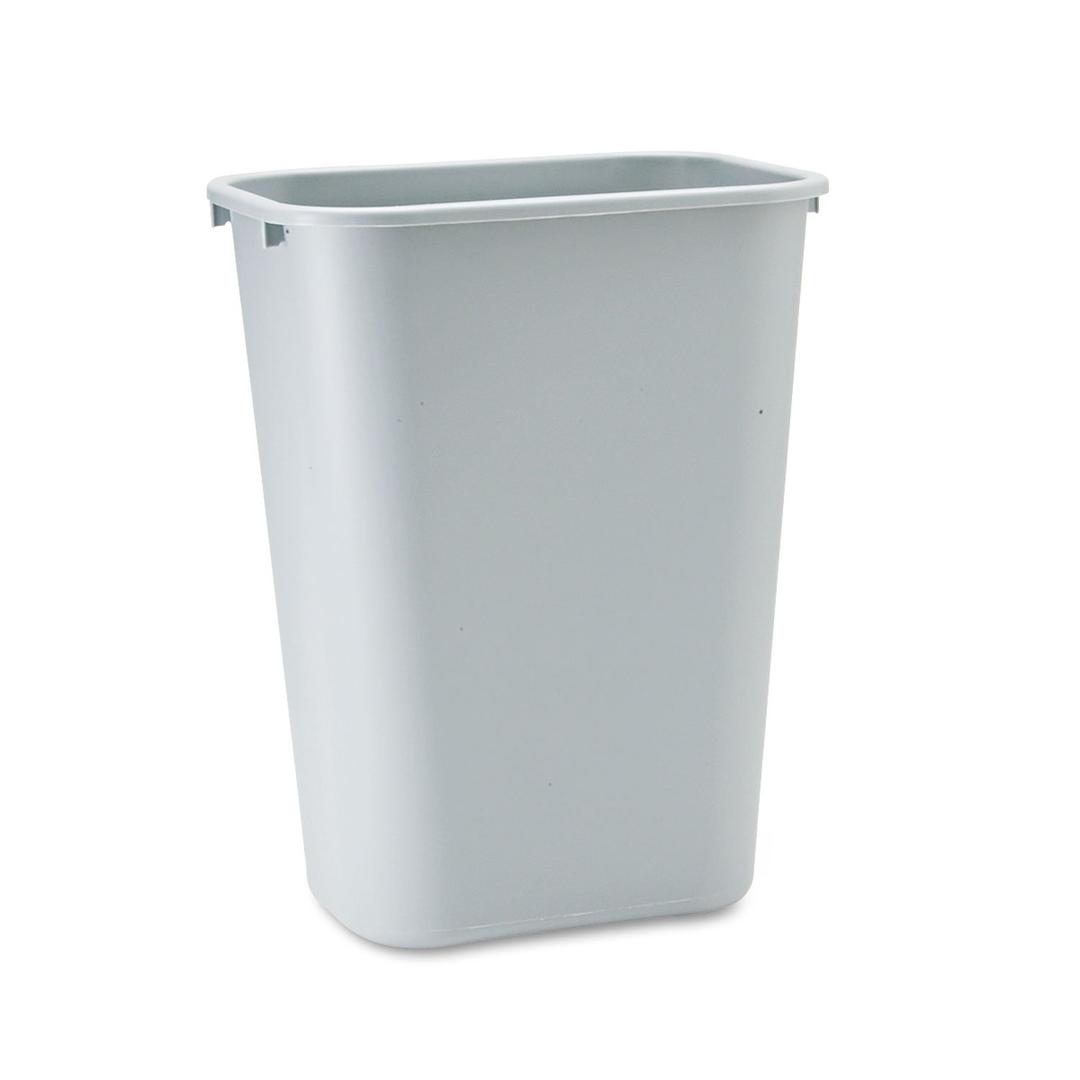 Rubbermaid Commercial Products Fg295700Gray Plastic Resin Deskside Wastebasket, 10 Gallon/41 Quart, Gray