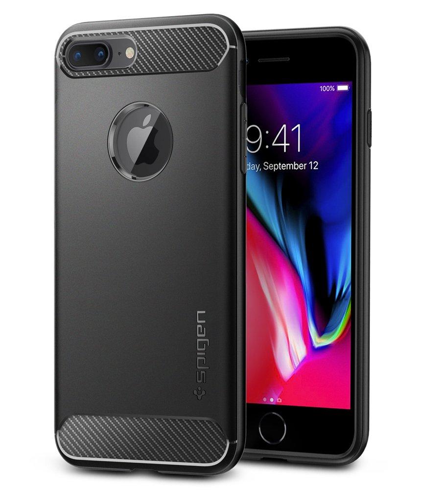 Spigen Rugged Armor Designed for iPhone 8 Plus Case (2017) / Designed for iPhone 7 Plus Case (2016) - Black