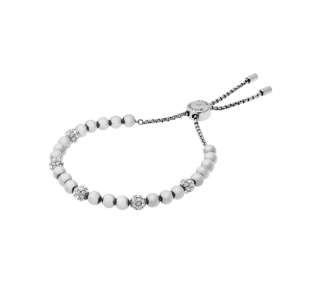 Michael Kors Silvertone Clear Slider Bracelet