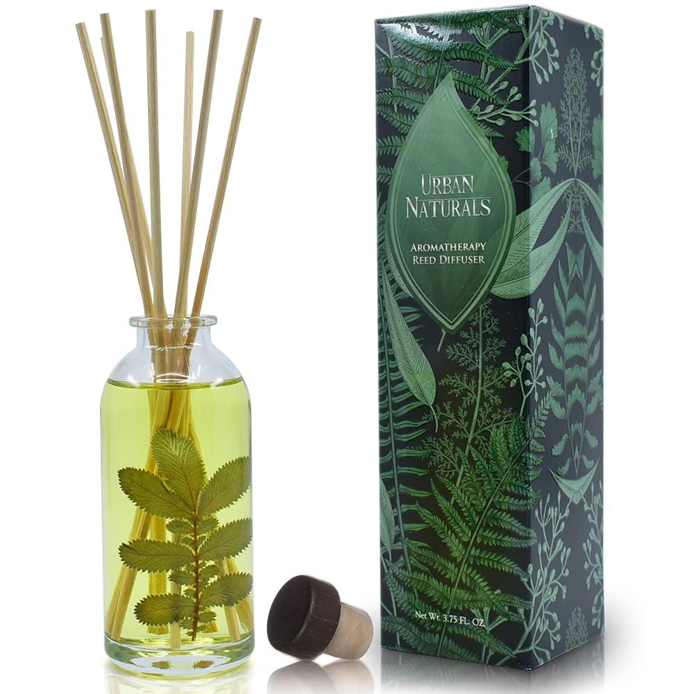 Urban Naturals Eucalyptus Sage Reed Diffuser Oil Gift Set | Eucalyptus, Sage, Mint, Lime & Cedarwood Essential Oils| Soothing & Relaxing Scent for Bathroom or Bedroom