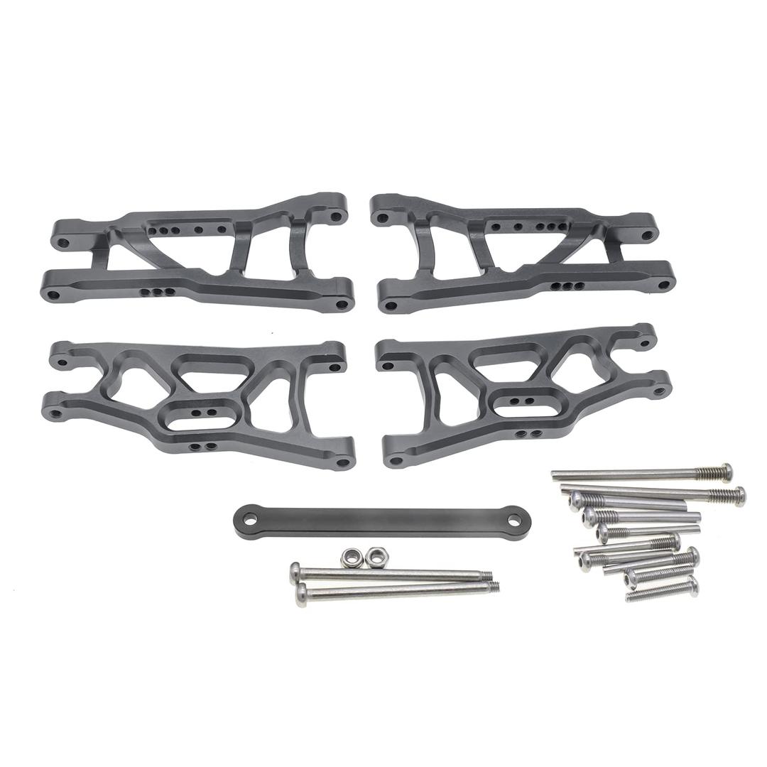 Aluminum Front&Rear Suspension A-Arms&Tie Bar for 1/10 Traxxas Slash 2WD RC Car Upgrade Parts Hop Ups, Replacement of 2555 3631 2532