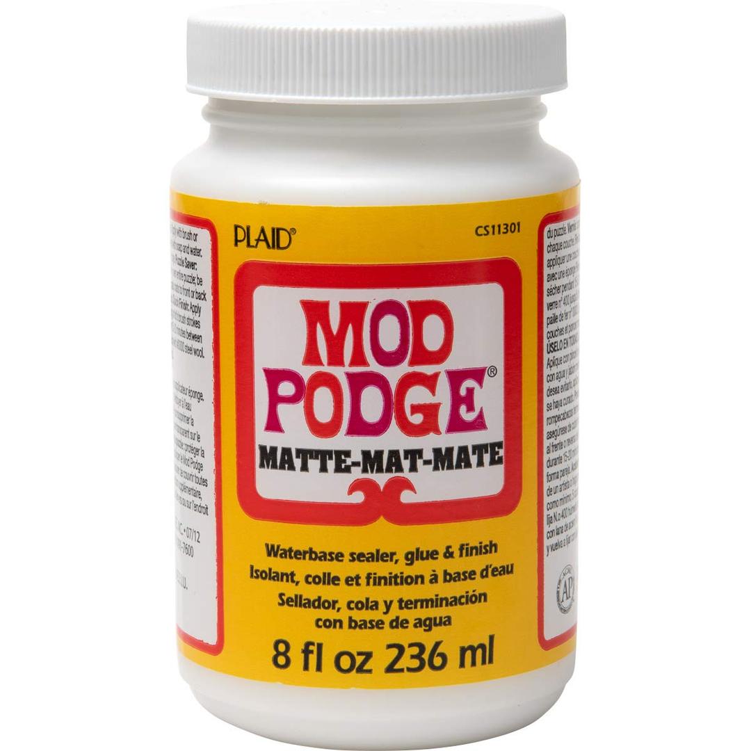 Mod PodgeCS11301 8 oz Matte Waterbase Sealer, Glue and Finish, Clear