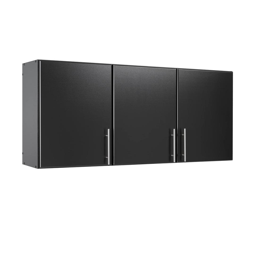 Prepac Elite 54" Wall Cabinet, Black Storage Cabinet, Bathroom Cabinet, Pantry Cabinet with 2 Adjustable Shelves 12" D x 54" W x 24" H