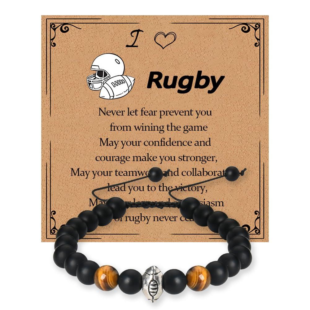 Baseball Rugby Tennis Basketball Soccer Volleyball Bracelet Gift for Son Friend Birthday Gift for Sports Lover Gifts