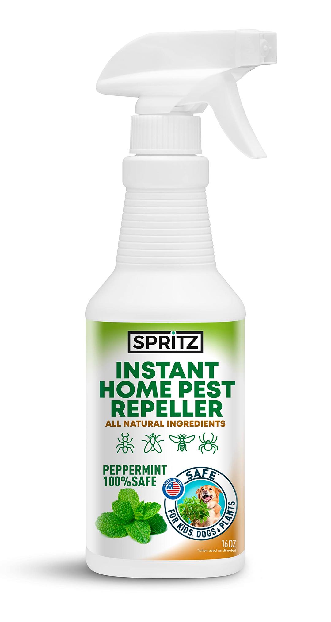 Peppermint Oil Bug Spray for Home, Indoor Insect and Pest Repellent - Safe for Pets and Kids - Naturally Made with Essential Oils – 1, 16 OZ Bottle