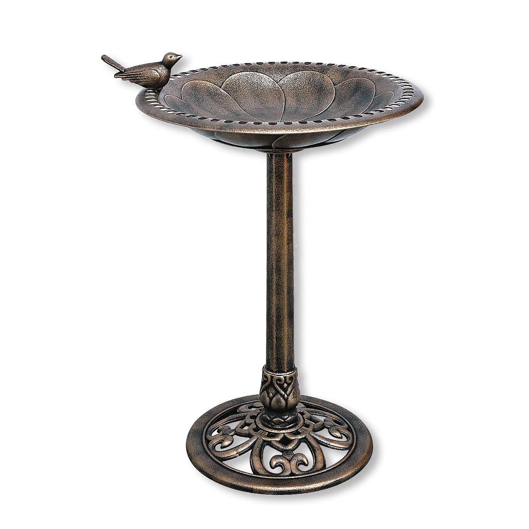 BACKYARD EXPRESSIONS PATIO · HOME · GARDEN912449-WB Outdoor Garden Bird Bath- Bronze- Weather Resistant Polyresin-30 Inch-Backyard Expressions