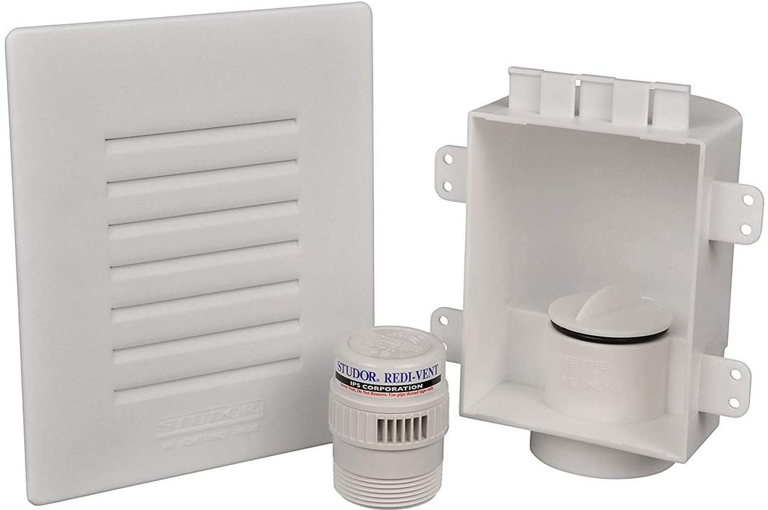 Studor 20381 Redi-Vent Air Admittance Valve with Recessed Box and Grill, White