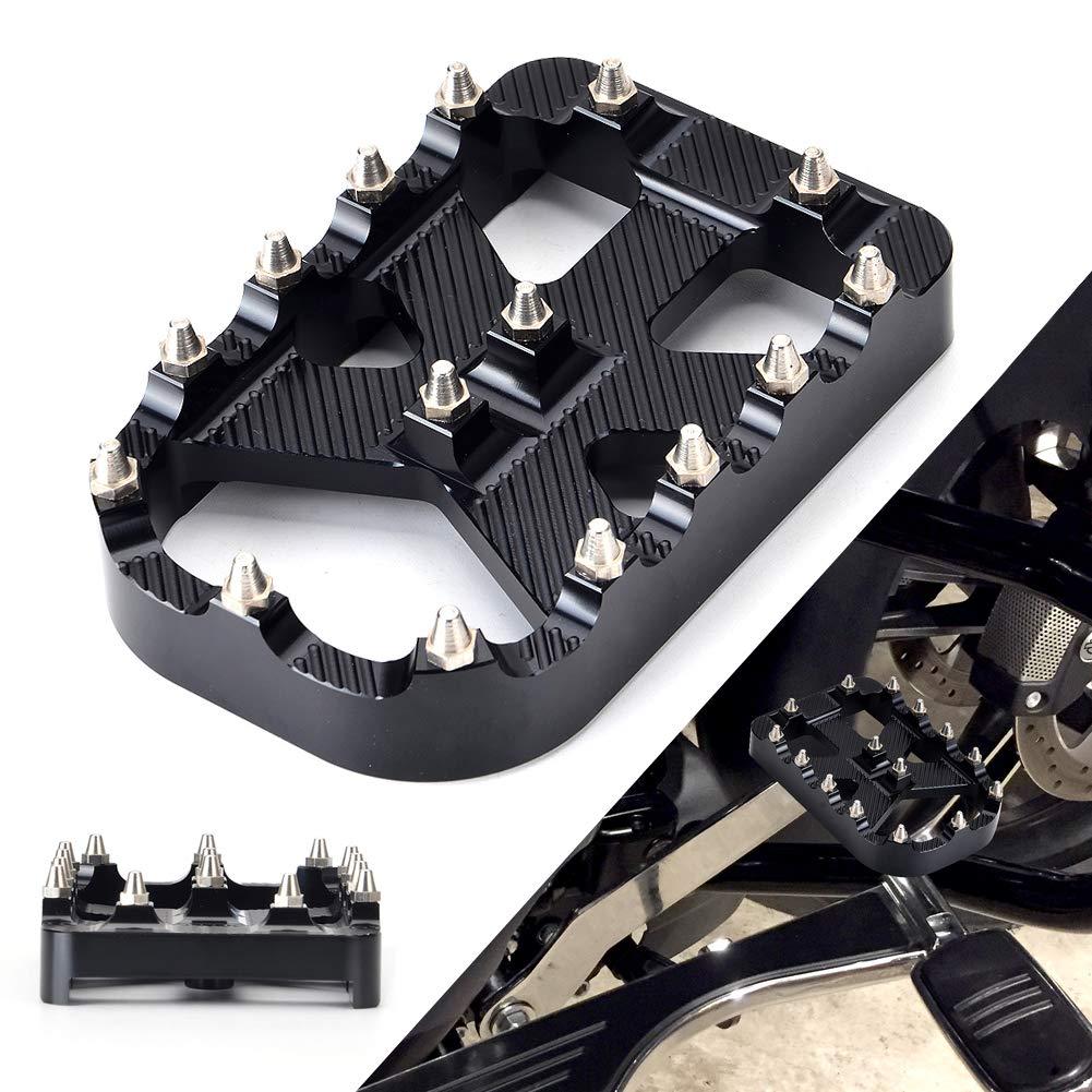 Goldfire MX Style Brake Pedal Pad Cover for H-D Softail Heritage Springer Fat Boy Deluxe FLSTN Road King FLHR Road Glide FLTR (Black)