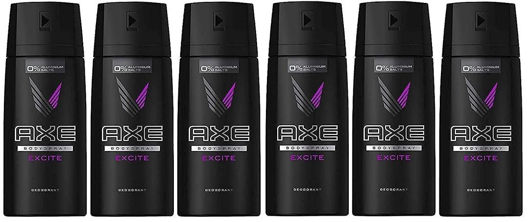 AXEDeodorant Bodyspray, Excite, 150ml (Pack of 6)