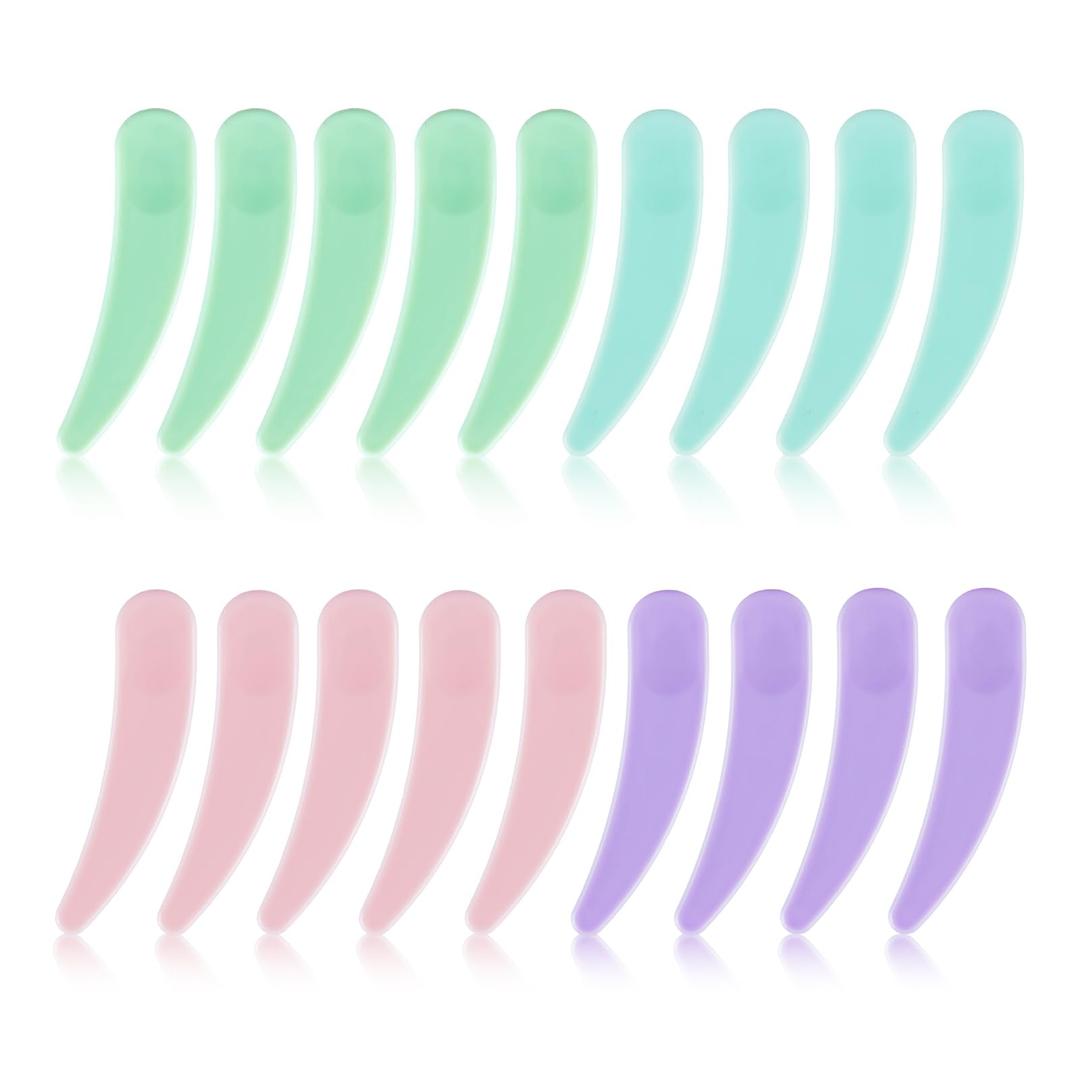 100PCS Cosmetic Spatulas, Small Makeup Spatula, Mini Plastic Makeup Scoop for Mixing and Sampling, Skin Care Facial Cream Mask Spatula (Multicolor)