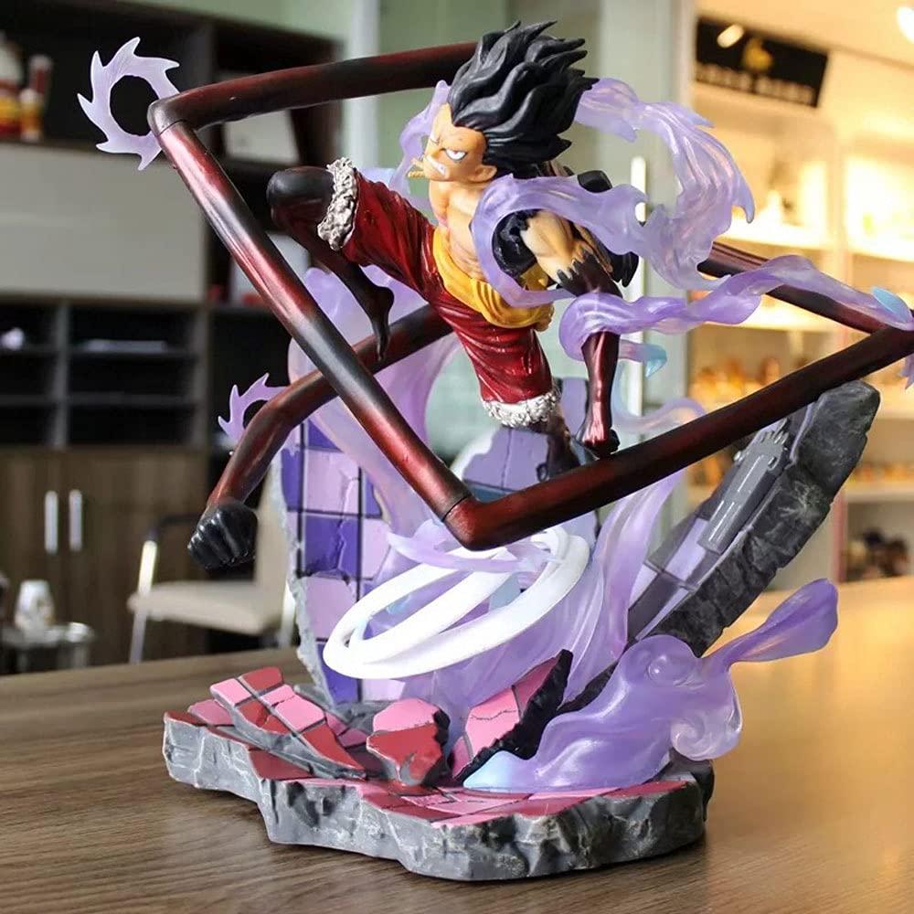 NAMFZX One Piece Gear Four Snake Man Luffy Anime Figure Snake Man Luffy Battle Card II/PVC Static Statue Toy/Cartoon Character Model/Anime Fan’s Favorite Collection Desktop Decoration