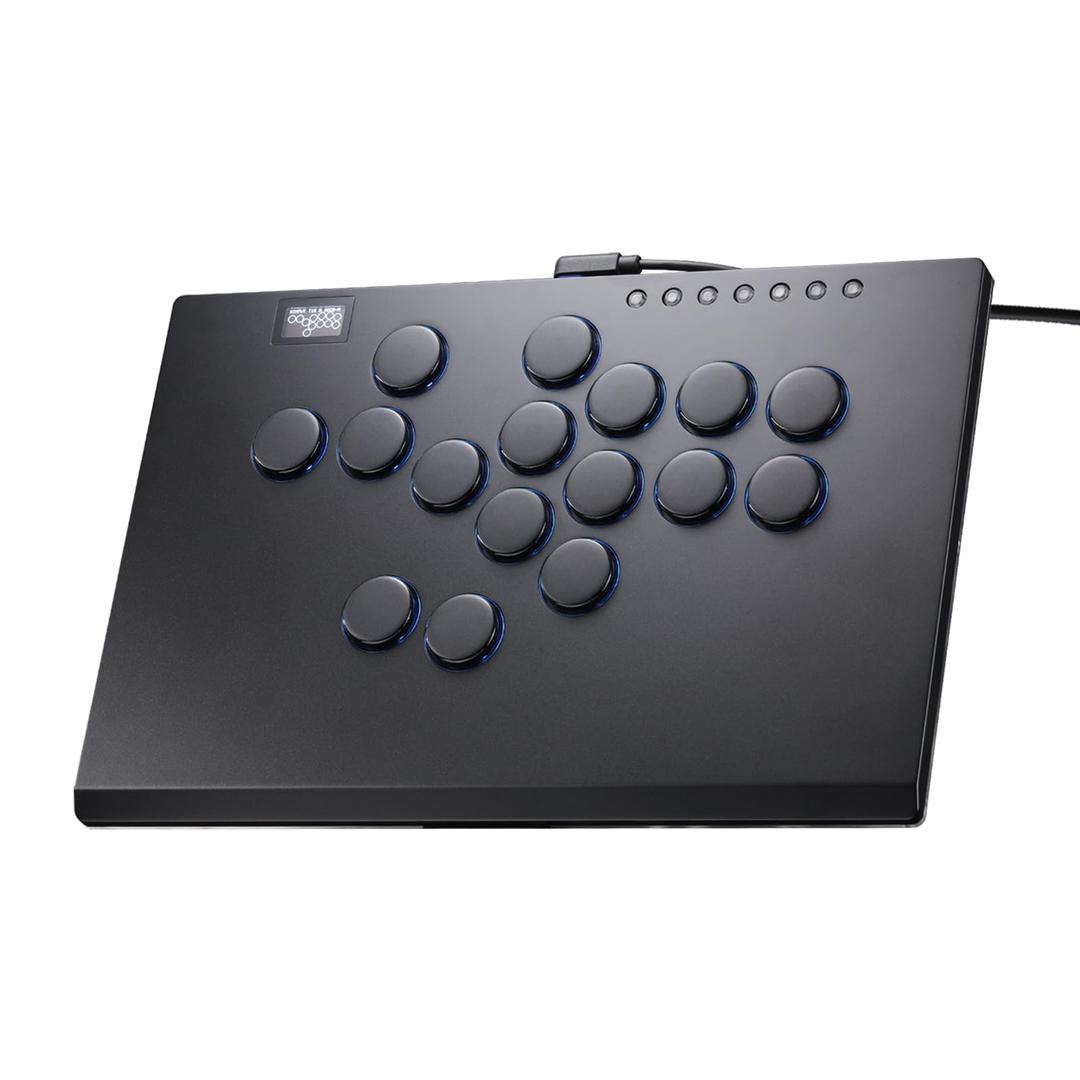 Leverless Controller Arcade Stick Haute42 M16 Plus: Aluminum Leverless Controller,Leverless Arcade Stick for PC/PS3/PS4/Switch Game,Crystal Low-Profile Switch Arcade Stick Support Hot Swap & SOCD