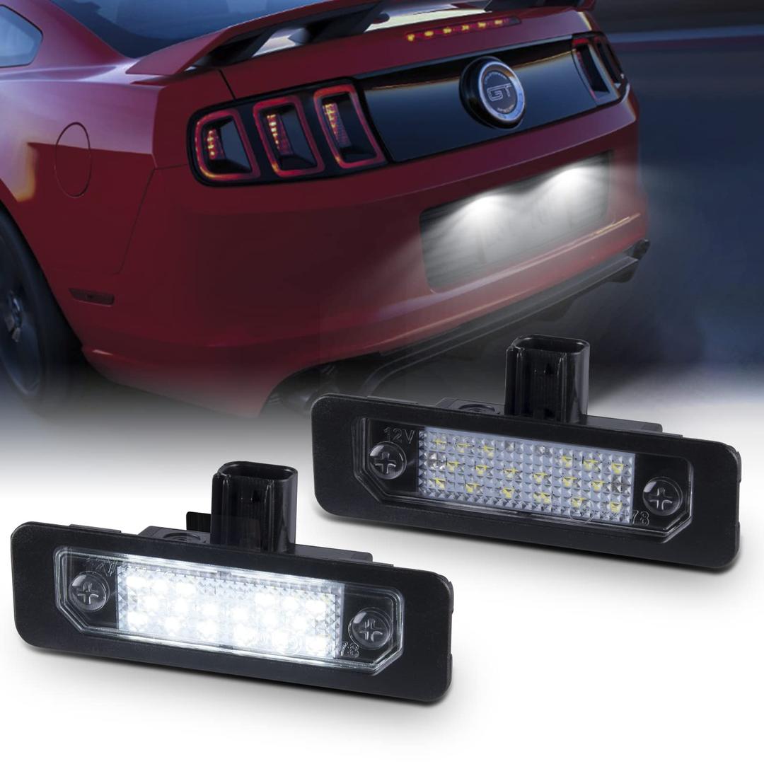 Gempro LED License Plate Lights Rear Tag Lamps for 2010-2014 Ford Mustang Fusion Taurus Lincoln MKS MKT